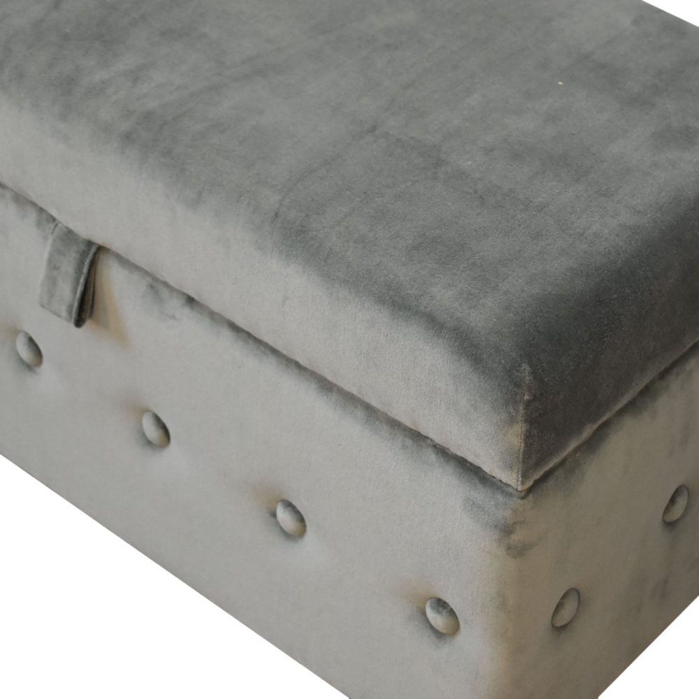 Emerald Velvet Lid-up Ottoman - Image 5