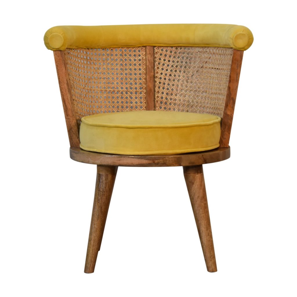 Canada Larissa Mustard Velvet Nordic Chair Suppliers