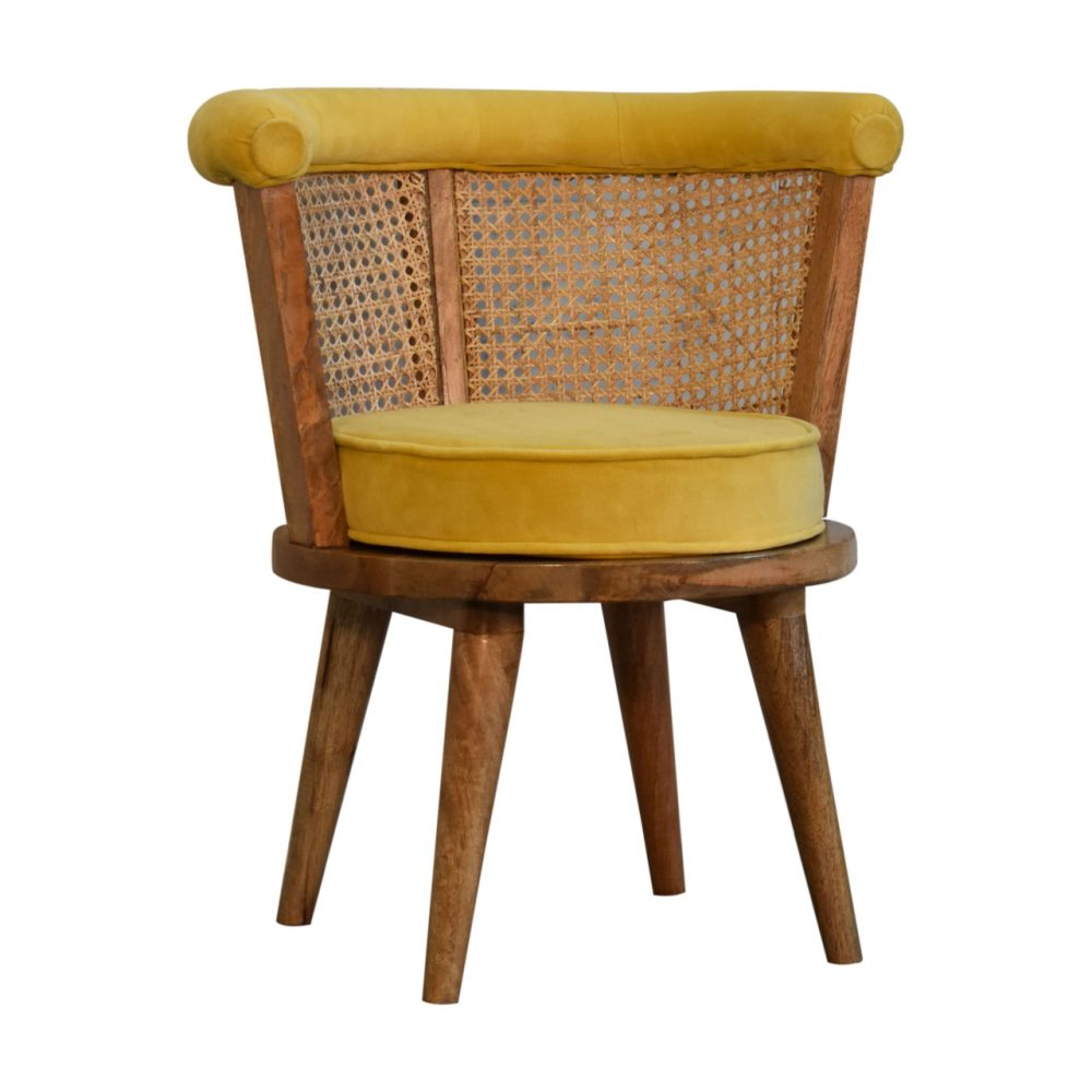 Larissa Mustard Velvet Nordic Chair - Image 4