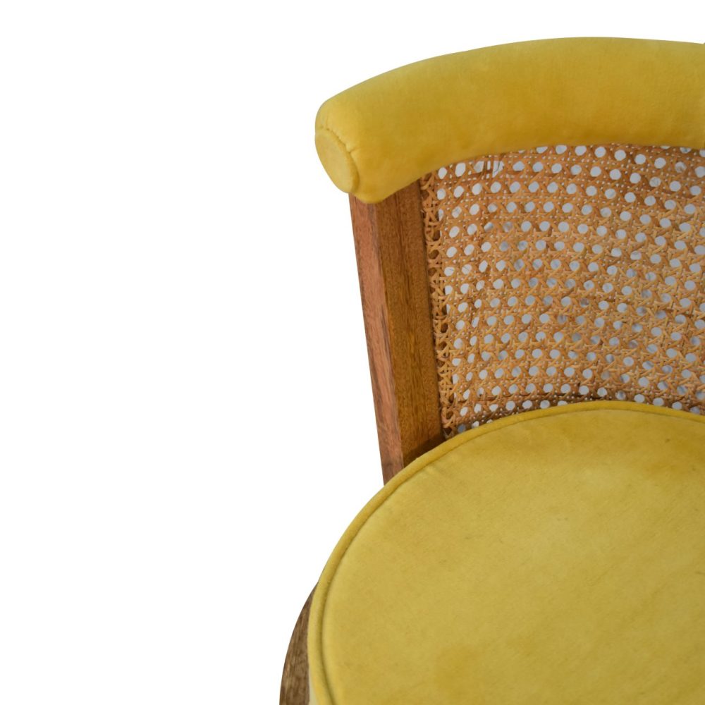 Larissa Mustard Velvet Nordic Chair - Image 5