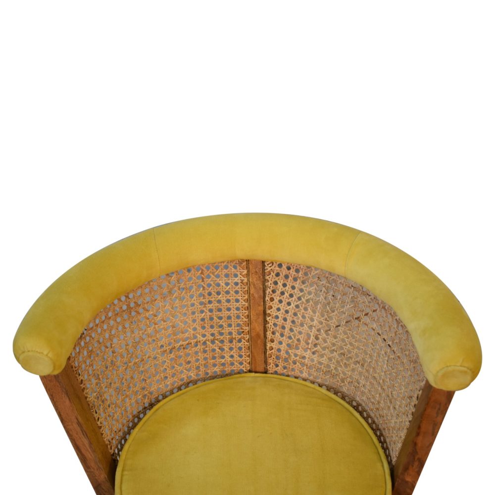 Larissa Mustard Velvet Nordic Chair - Image 6