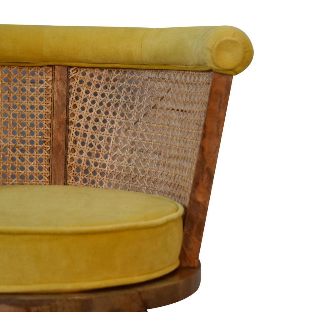 Larissa Mustard Velvet Nordic Chair - Image 7