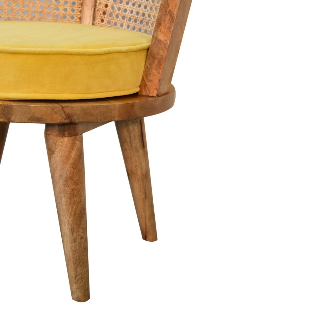 Larissa Mustard Velvet Nordic Chair - Image 8