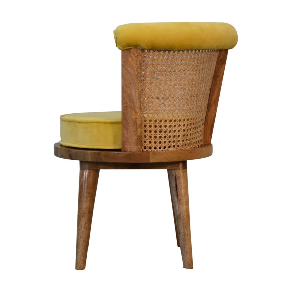 Larissa Mustard Velvet Nordic Chair - Image 9