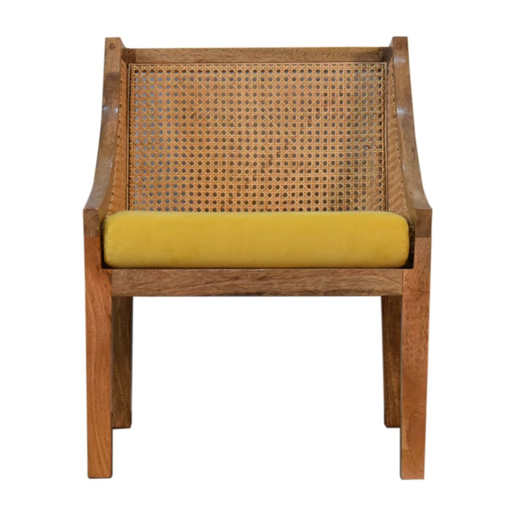 Canada Larissa Mustard Cotton Velvet Chair Suppliers