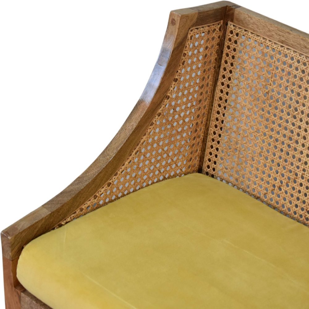 Larissa Mustard Cotton Velvet Chair - Image 5