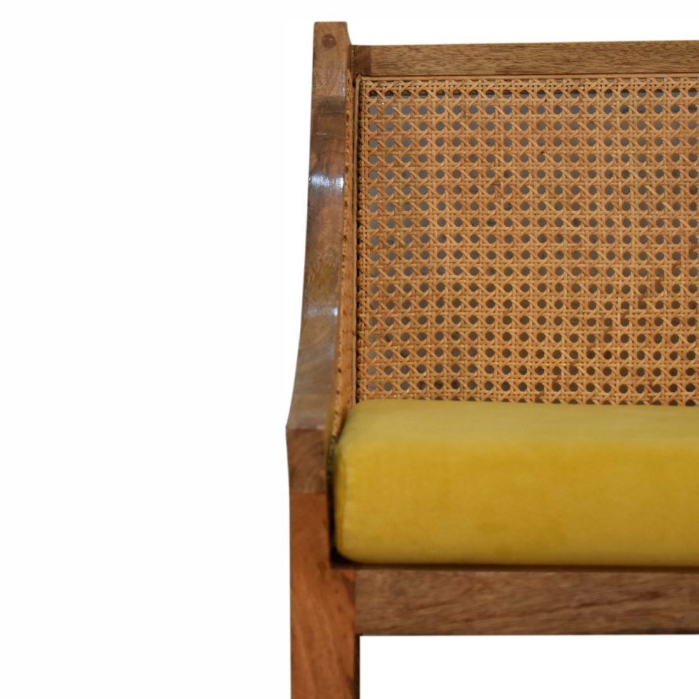 Larissa Mustard Cotton Velvet Chair - Image 7