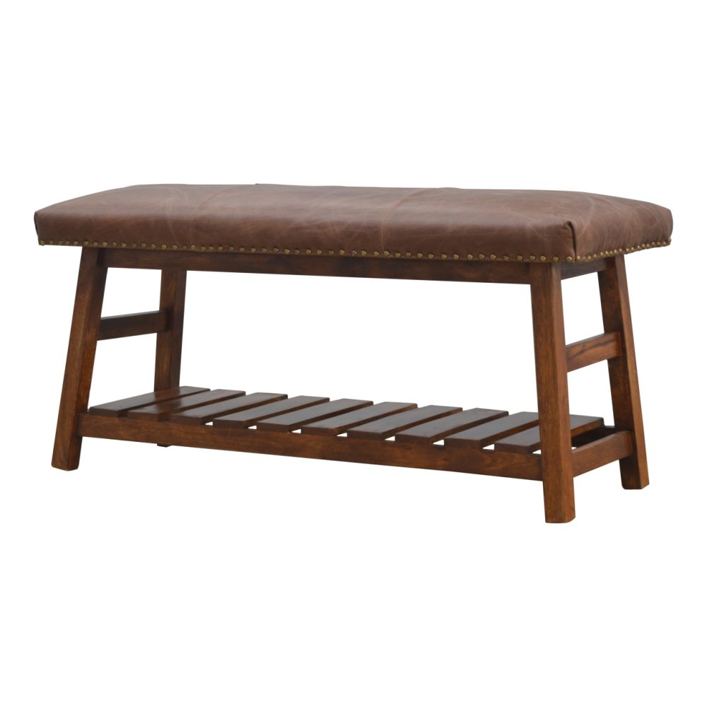 Buffalo Hide Hallway Bench - Image 2