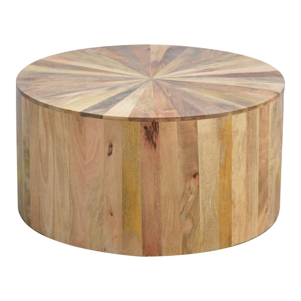 Round Wooden Coffee Table - Image 4