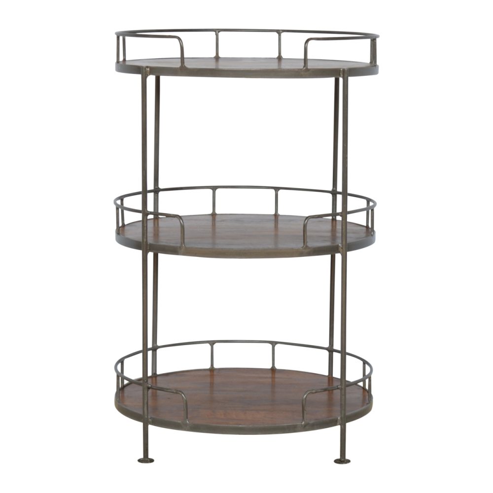 Industrial Round Butler Tray Table - Image 2
