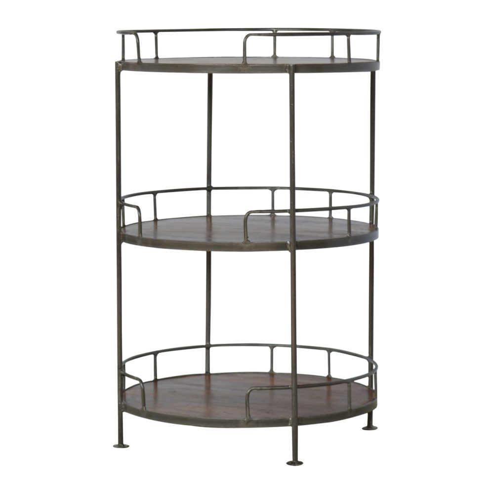 Industrial Round Butler Tray Table - Image 3