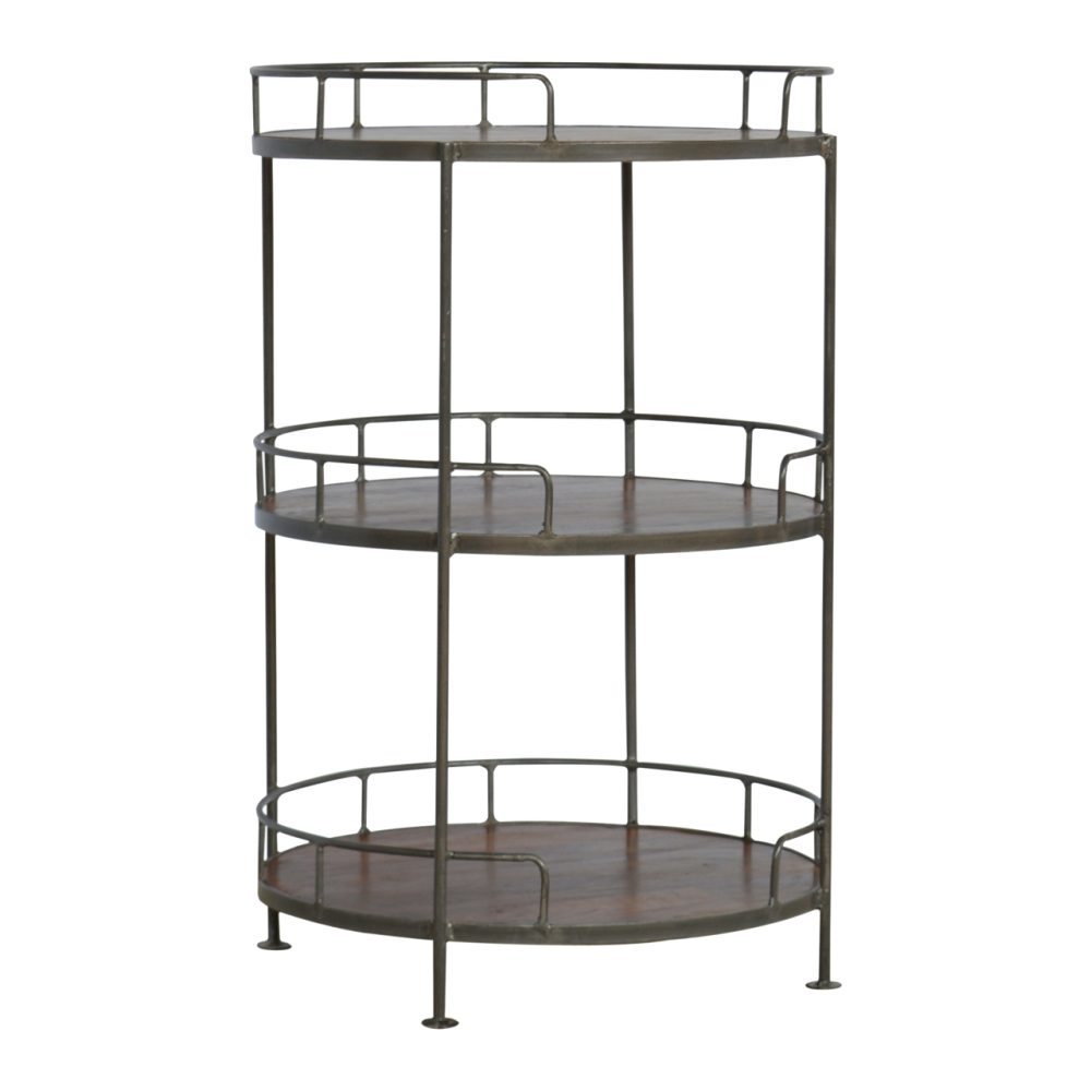 Industrial Round Butler Tray Table - Image 4