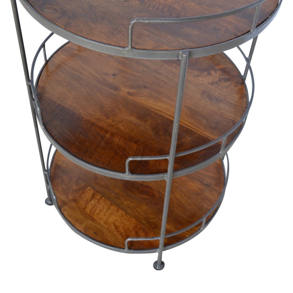 Industrial Round Butler Tray Table - Image 5