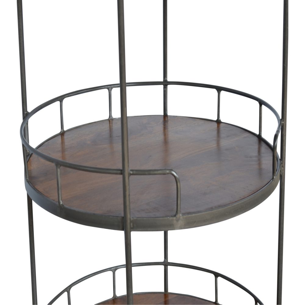 Industrial Round Butler Tray Table - Image 8