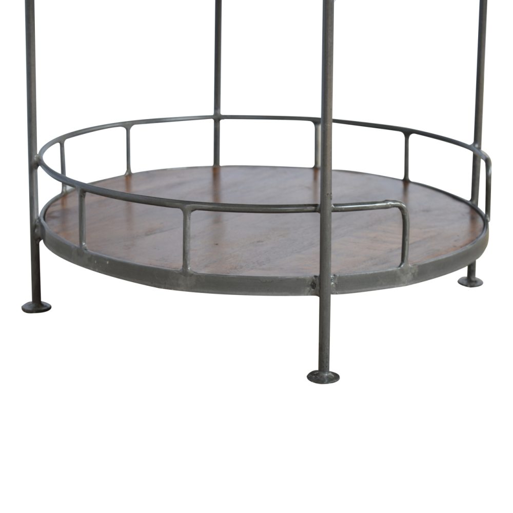 Industrial Round Butler Tray Table - Image 9
