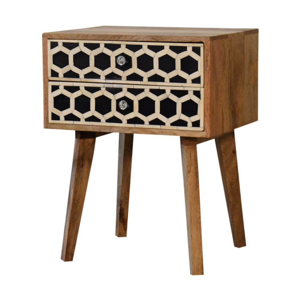 Bone Inlay Scandi Nightsand - Image 2