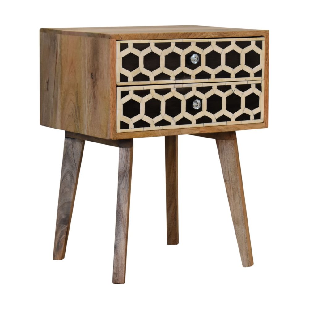 Bone Inlay Scandi Nightsand - Image 3