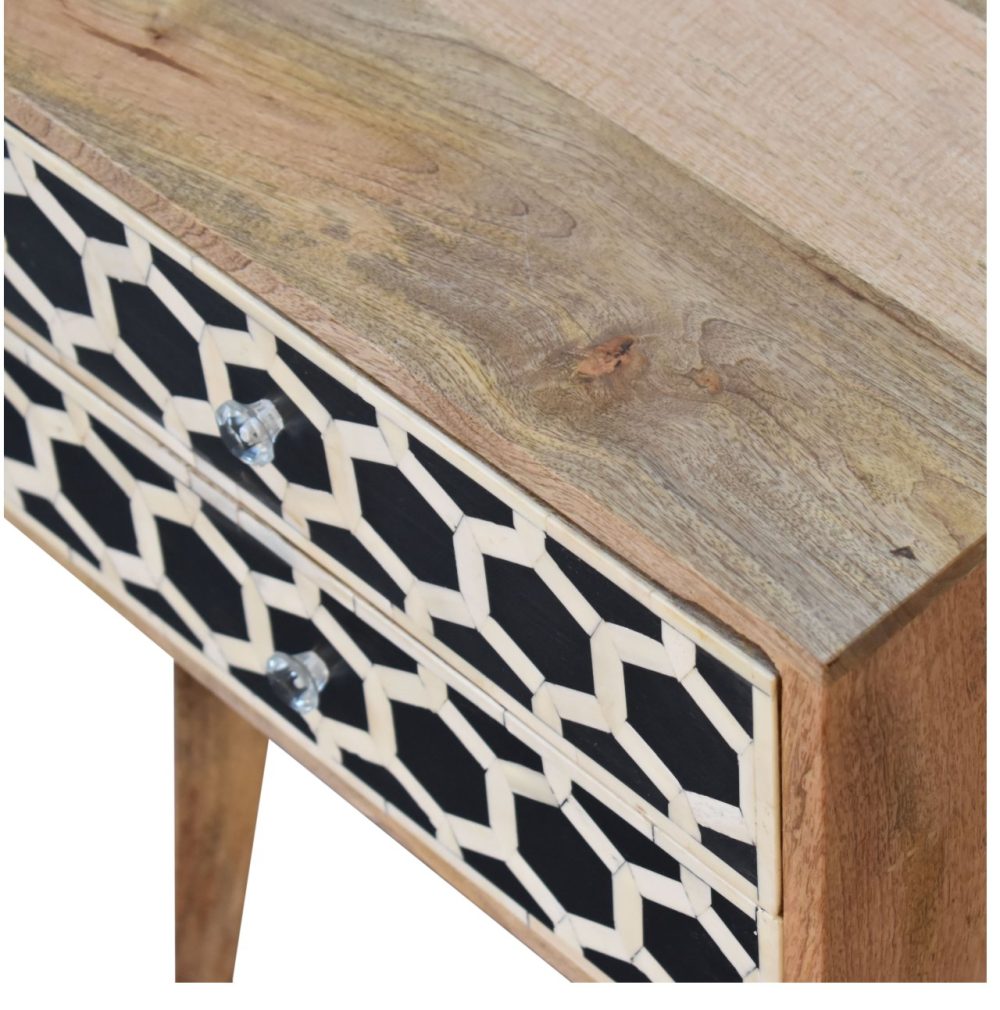 Bone Inlay Scandi Nightsand - Image 5