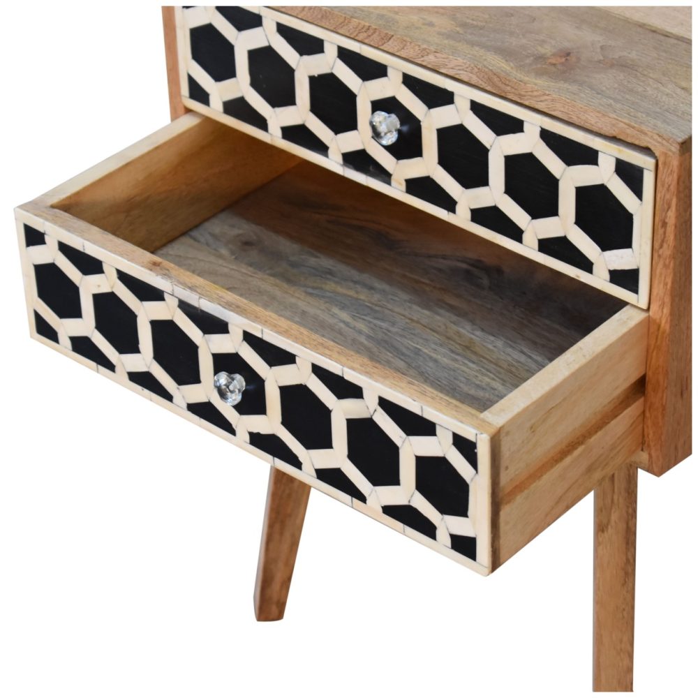 Bone Inlay Scandi Nightsand - Image 6
