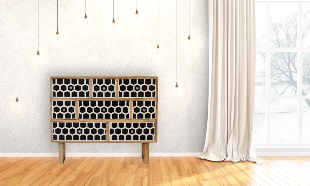 U-Shape Bone Inlay Chest - Image 9
