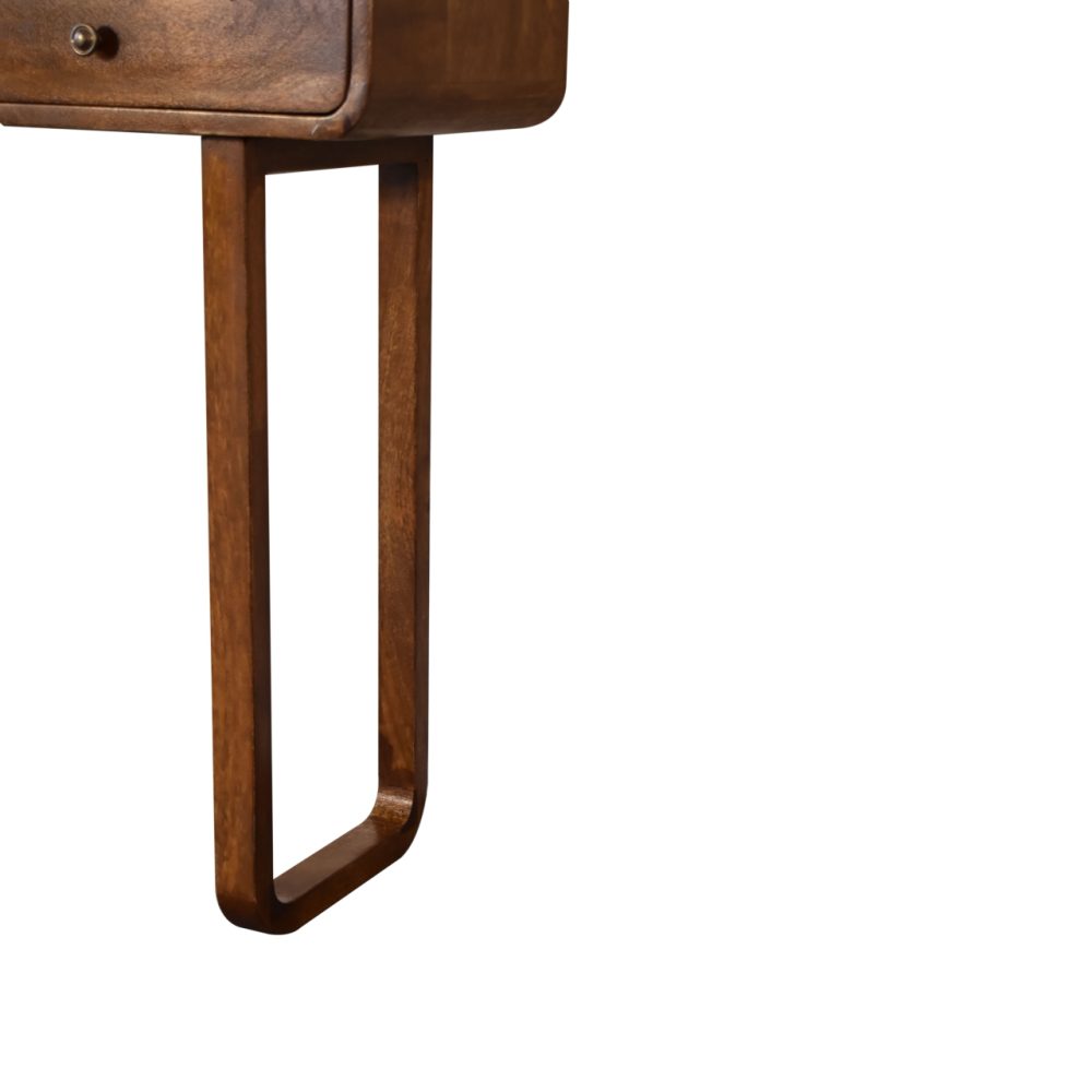 U-Curved Chestnut Console Table - Image 7