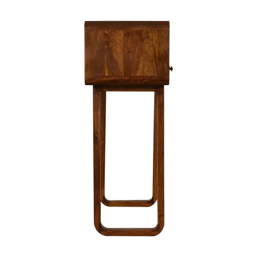U-Curved Chestnut Console Table - Image 8