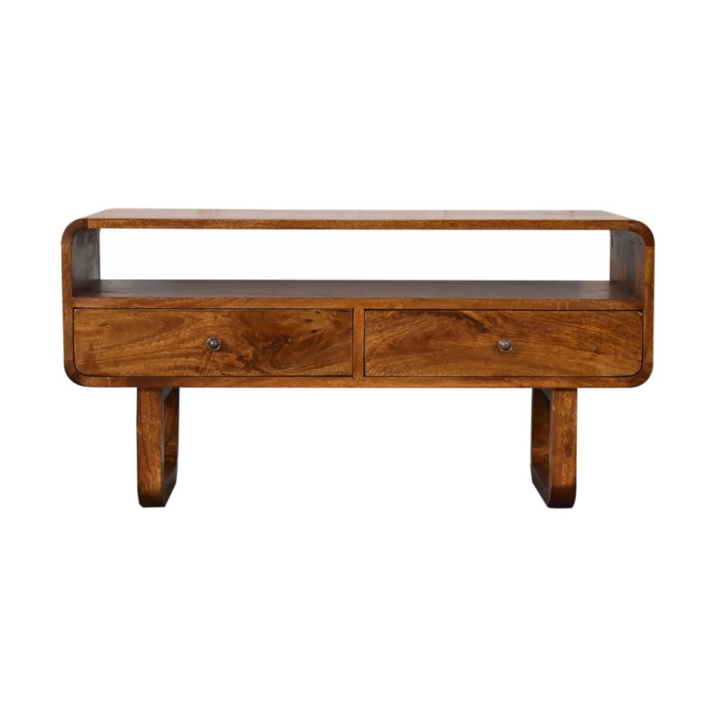 Canada U-Shape Curve Chestnut Media Unit Suppliers