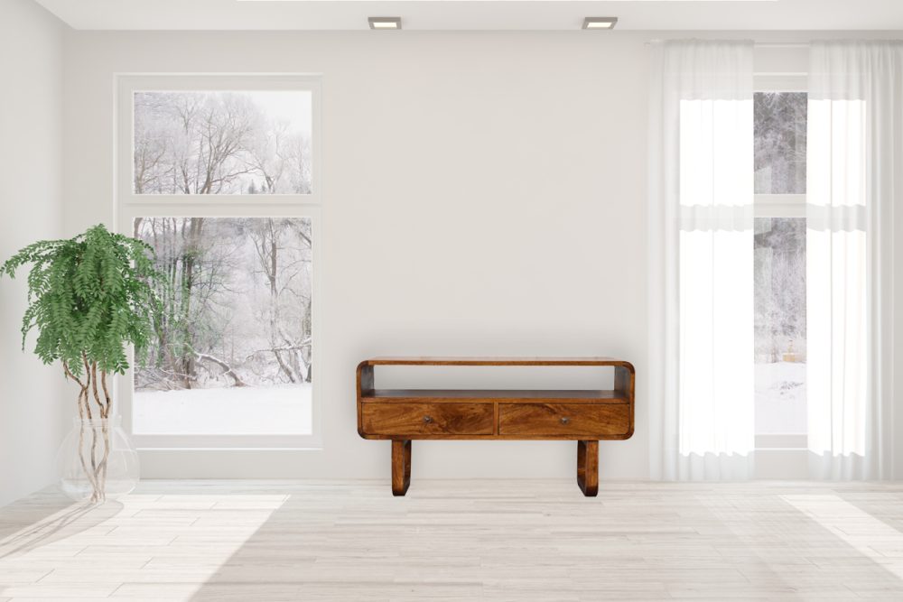 U-Shape Curve Chestnut Media Unit - Image 10