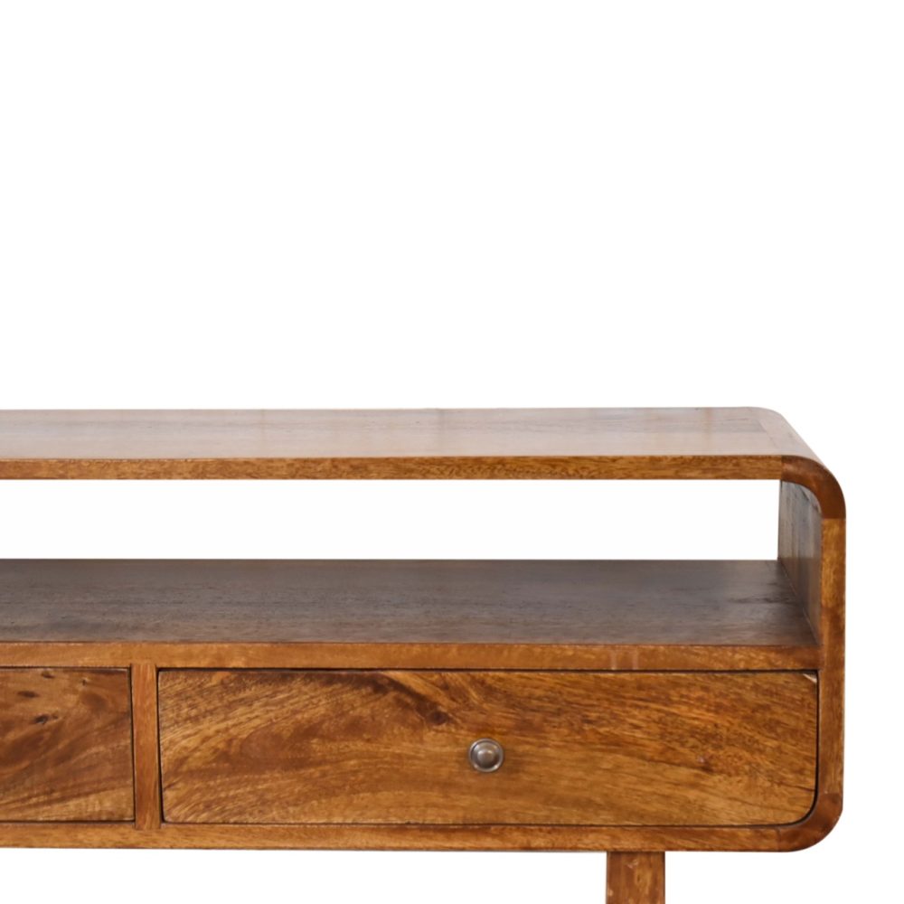U-Shape Curve Chestnut Media Unit - Image 4