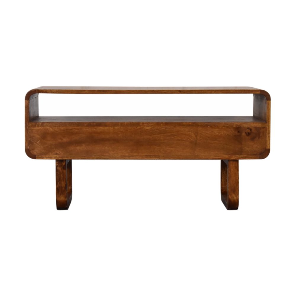 U-Shape Curve Chestnut Media Unit - Image 9