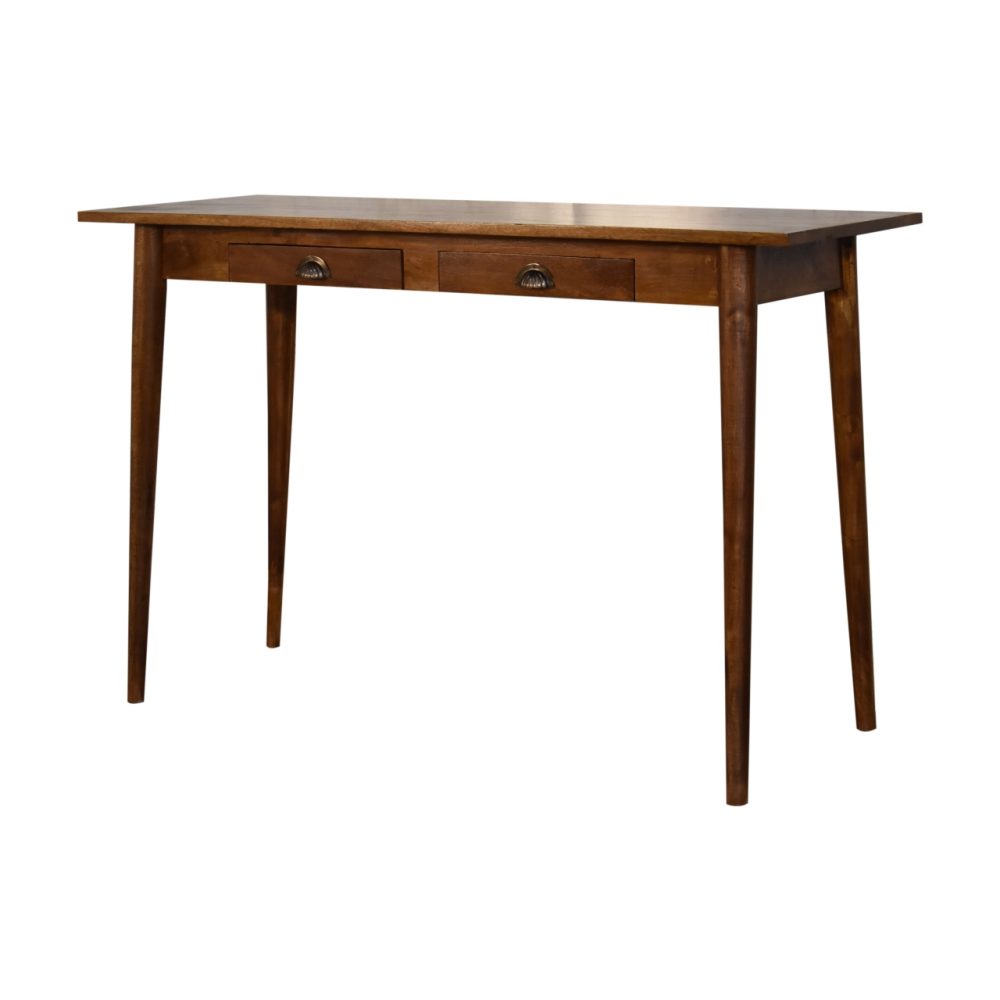 2 Drawer Chestnut Writing Desk - Image 4