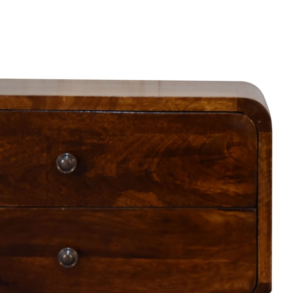 U-Curved Chestnut Nightsand - Image 5