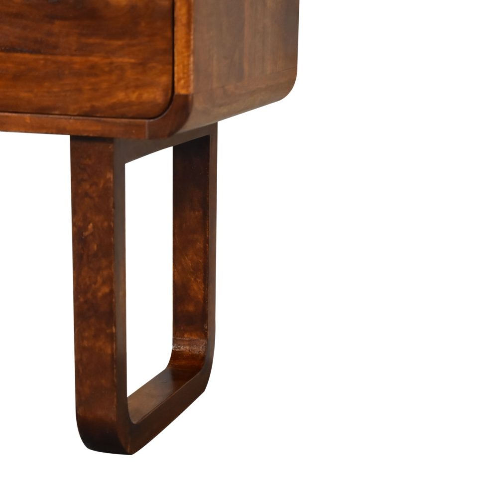 U-Curved Chestnut Nightsand - Image 7