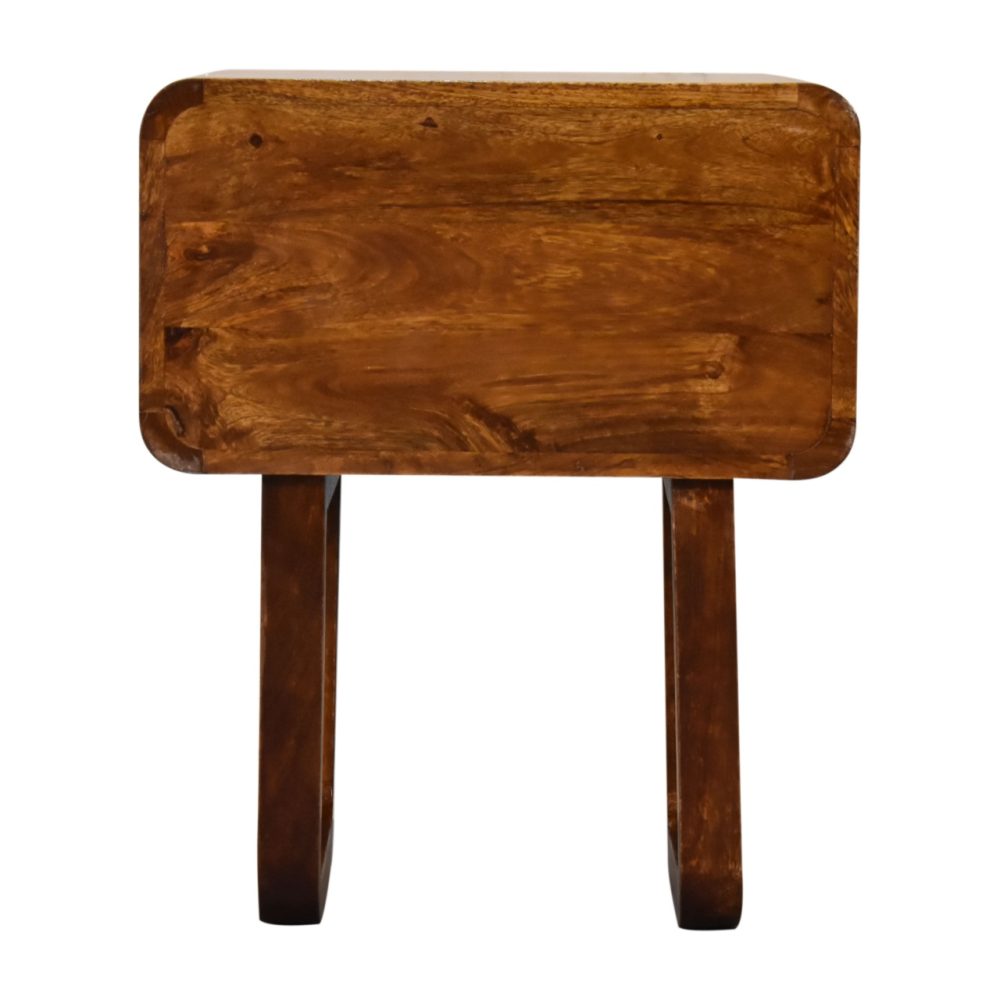 U-Curved Chestnut Nightsand - Image 9