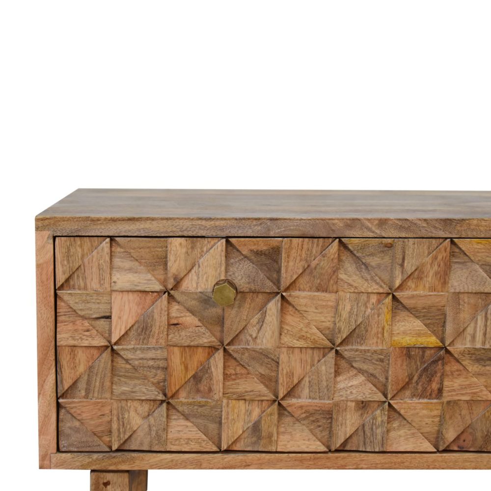 'U' Oak-ish Pineapple Bench - Image 4