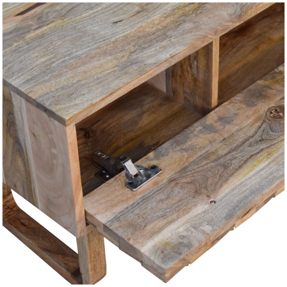 'U' Oak-ish Pineapple Bench - Image 6