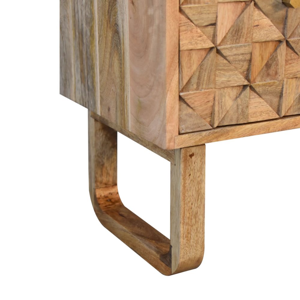 'U' Oak-ish Pineapple Bench - Image 7