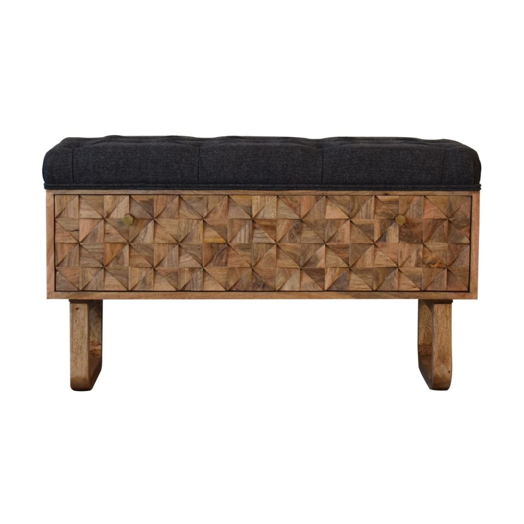 Canada 'U' Black Tweed Pineapple Bench Suppliers
