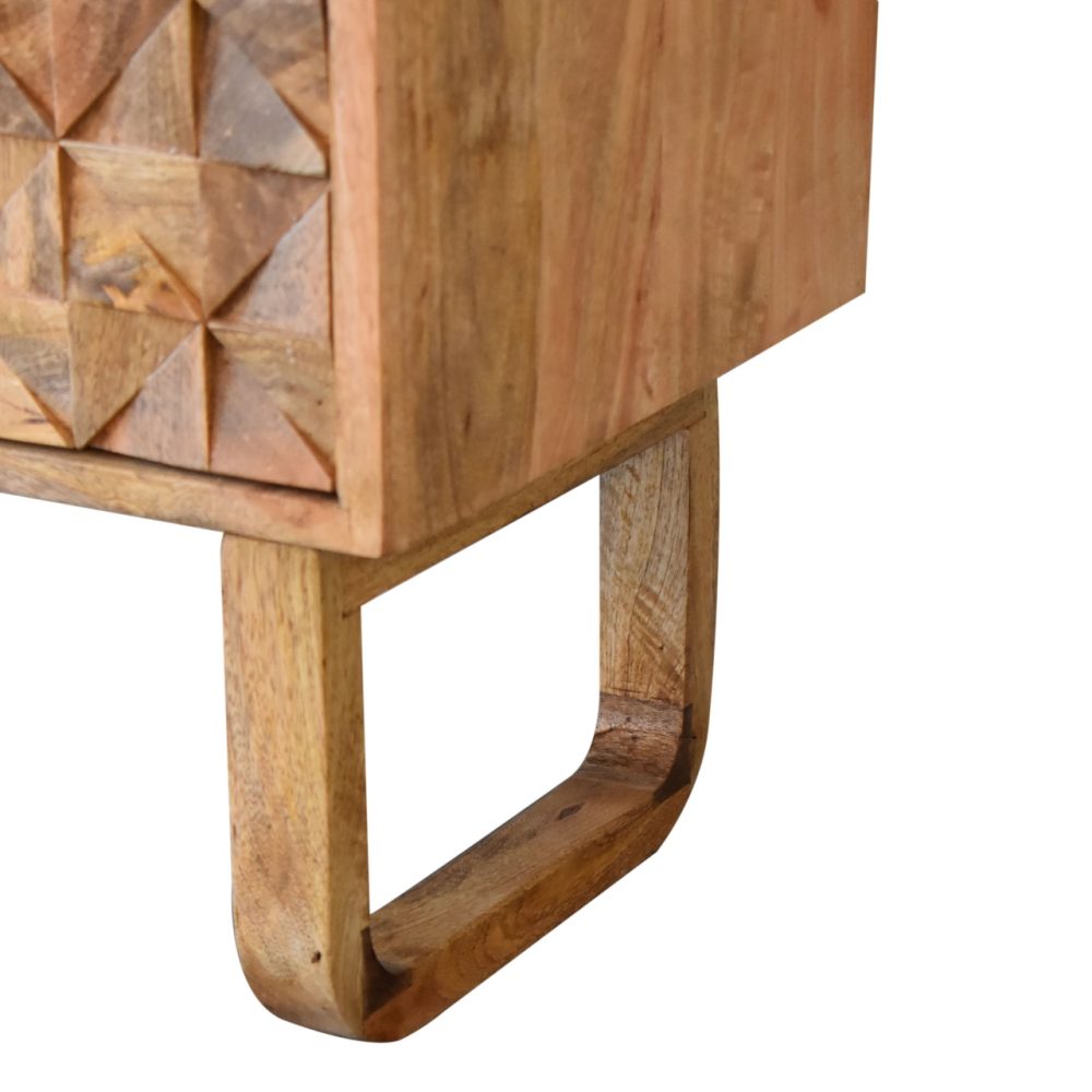 'U' Black Tweed Pineapple Bench - Image 7