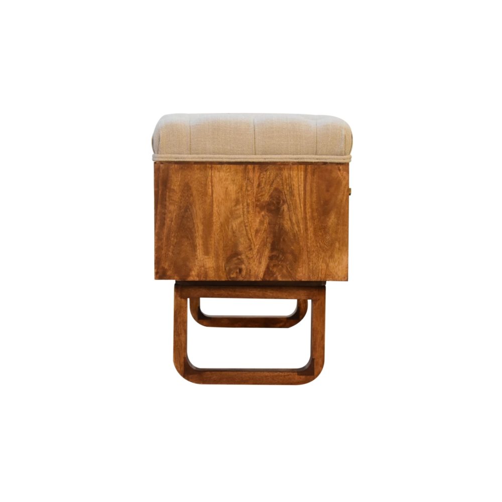 'U' Chestnut Pineapple Bench - Image 8