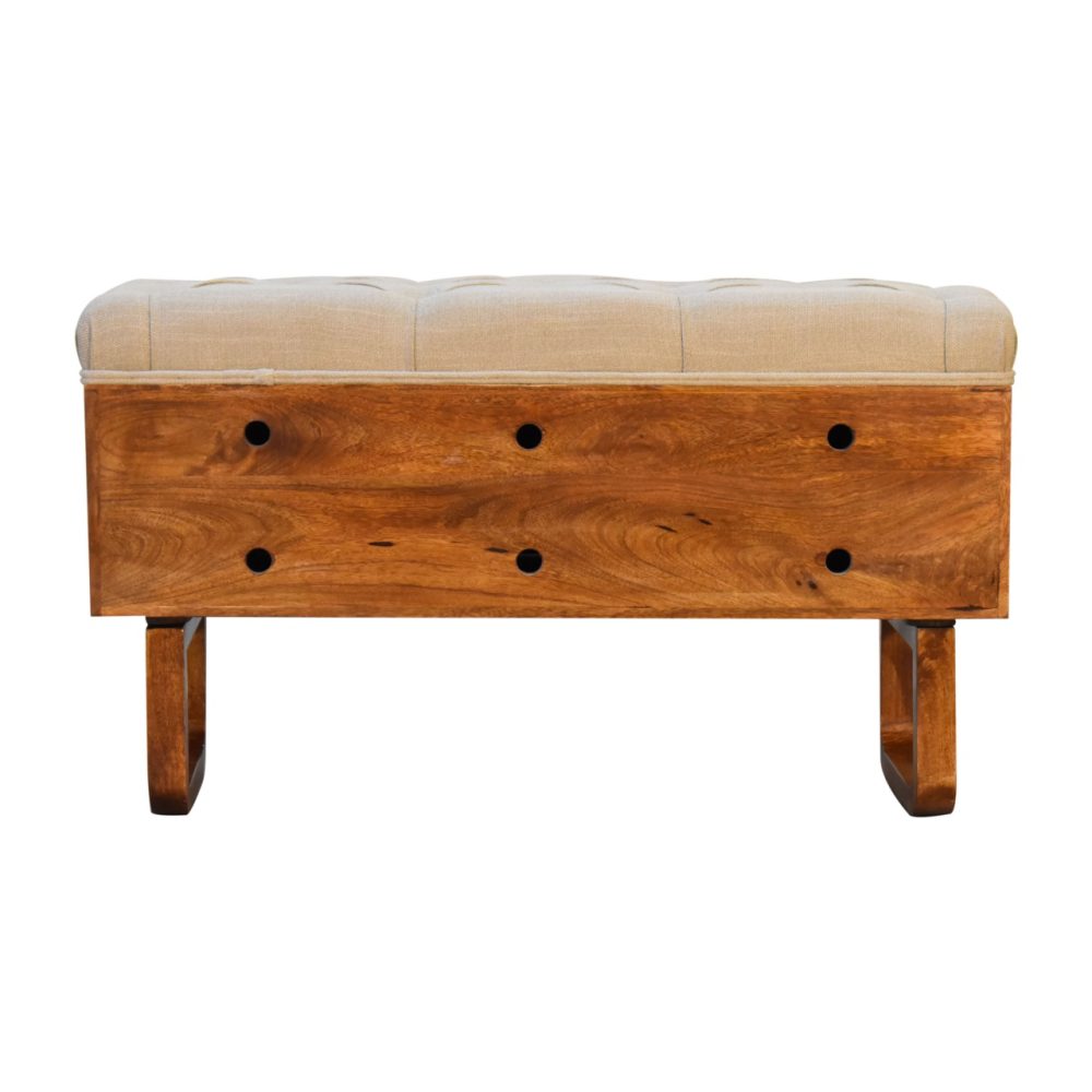 'U' Chestnut Pineapple Bench - Image 9
