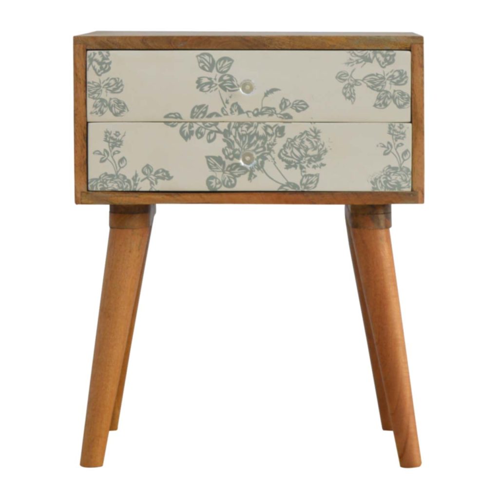 Canada Green Floral Screen Printed Nightsand Suppliers