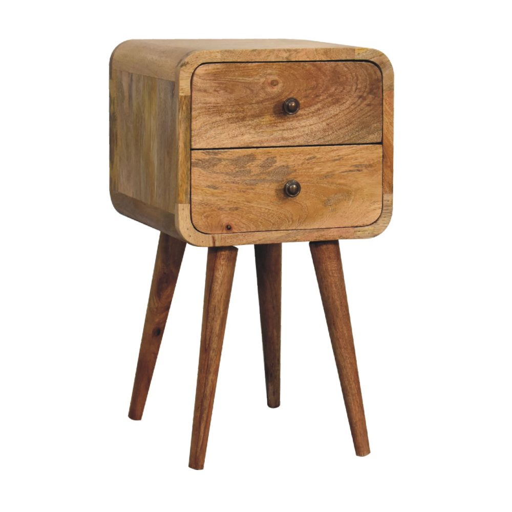Mini Oak-ish Curved Nightsand - Image 4
