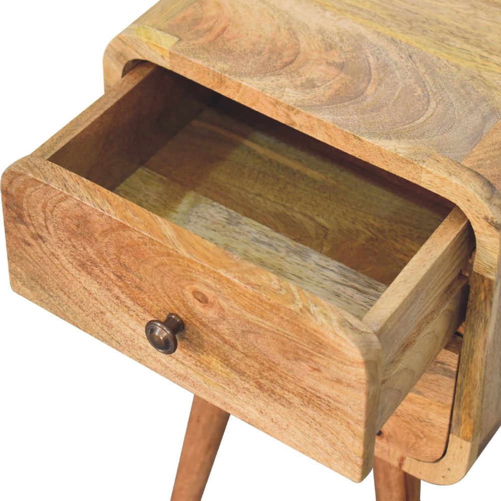 Mini Oak-ish Curved Nightsand - Image 6
