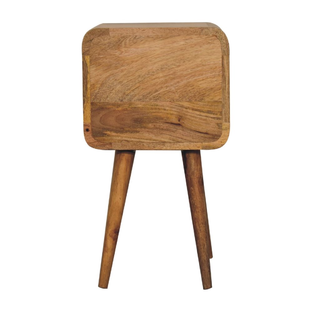 Mini Oak-ish Curved Nightsand - Image 9