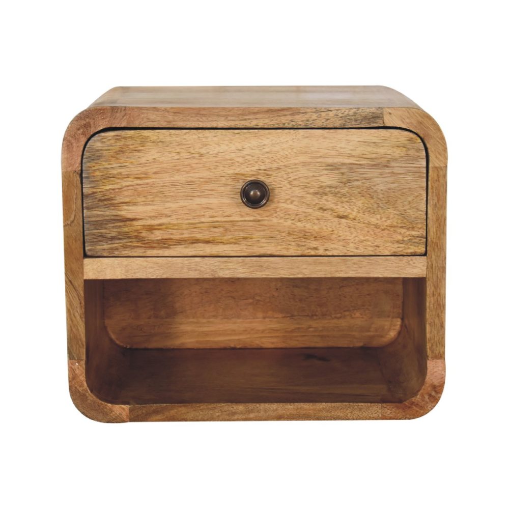 Mini Oak-ish Floating Open Nightsand - Image 2