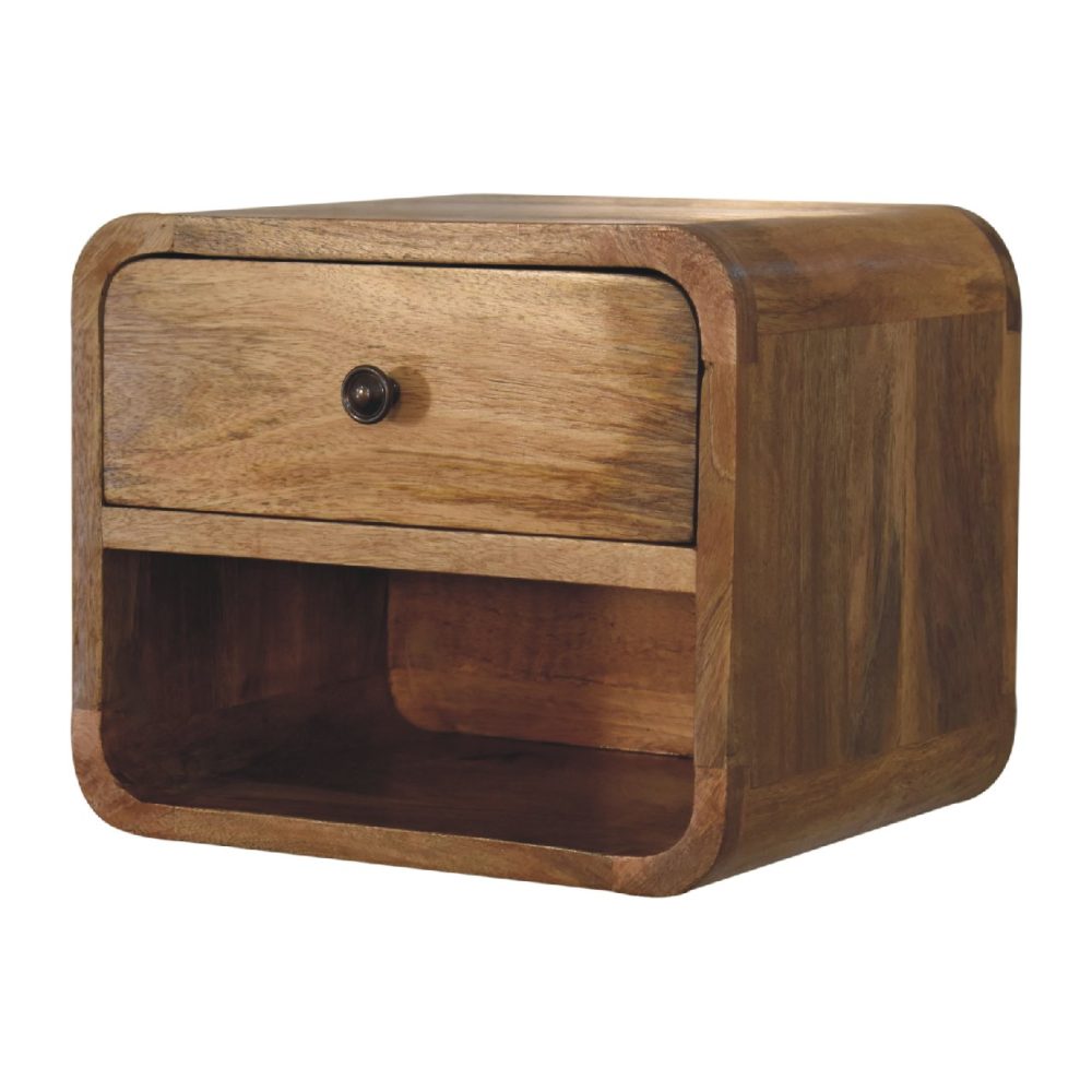Mini Oak-ish Floating Open Nightsand - Image 4