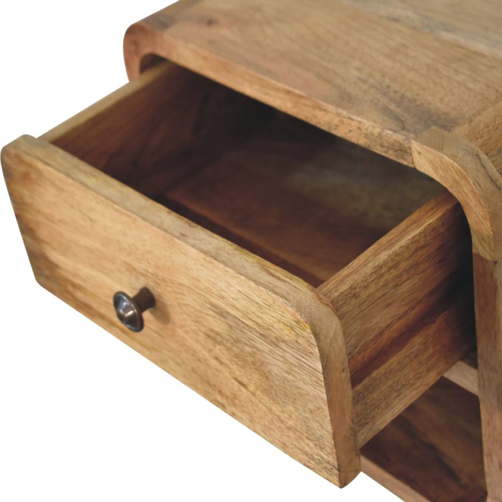 Mini Oak-ish Floating Open Nightsand - Image 7