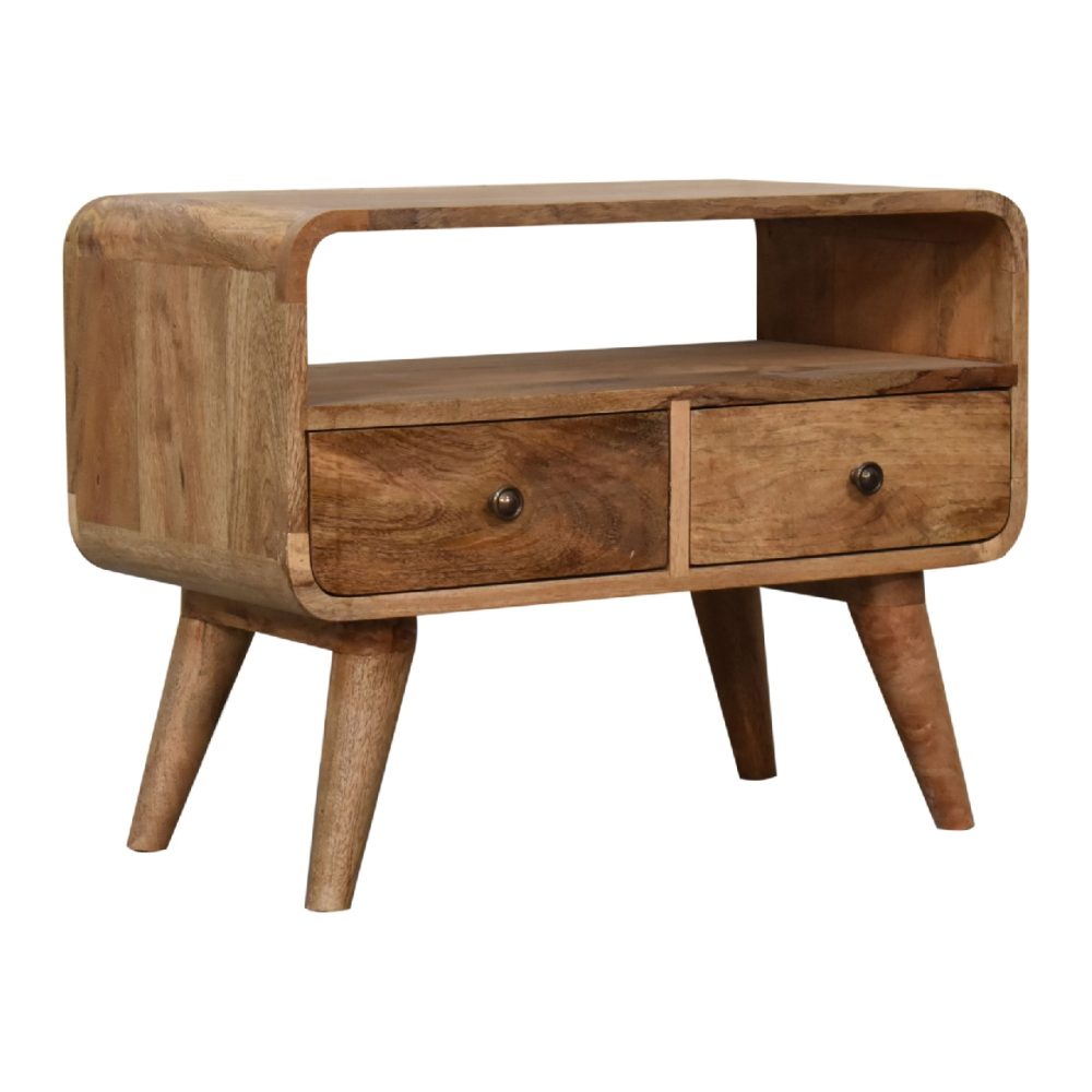 Mini Curved Oak-ish Media Unit - Image 3