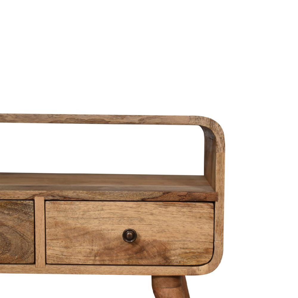 Mini Curved Oak-ish Media Unit - Image 5